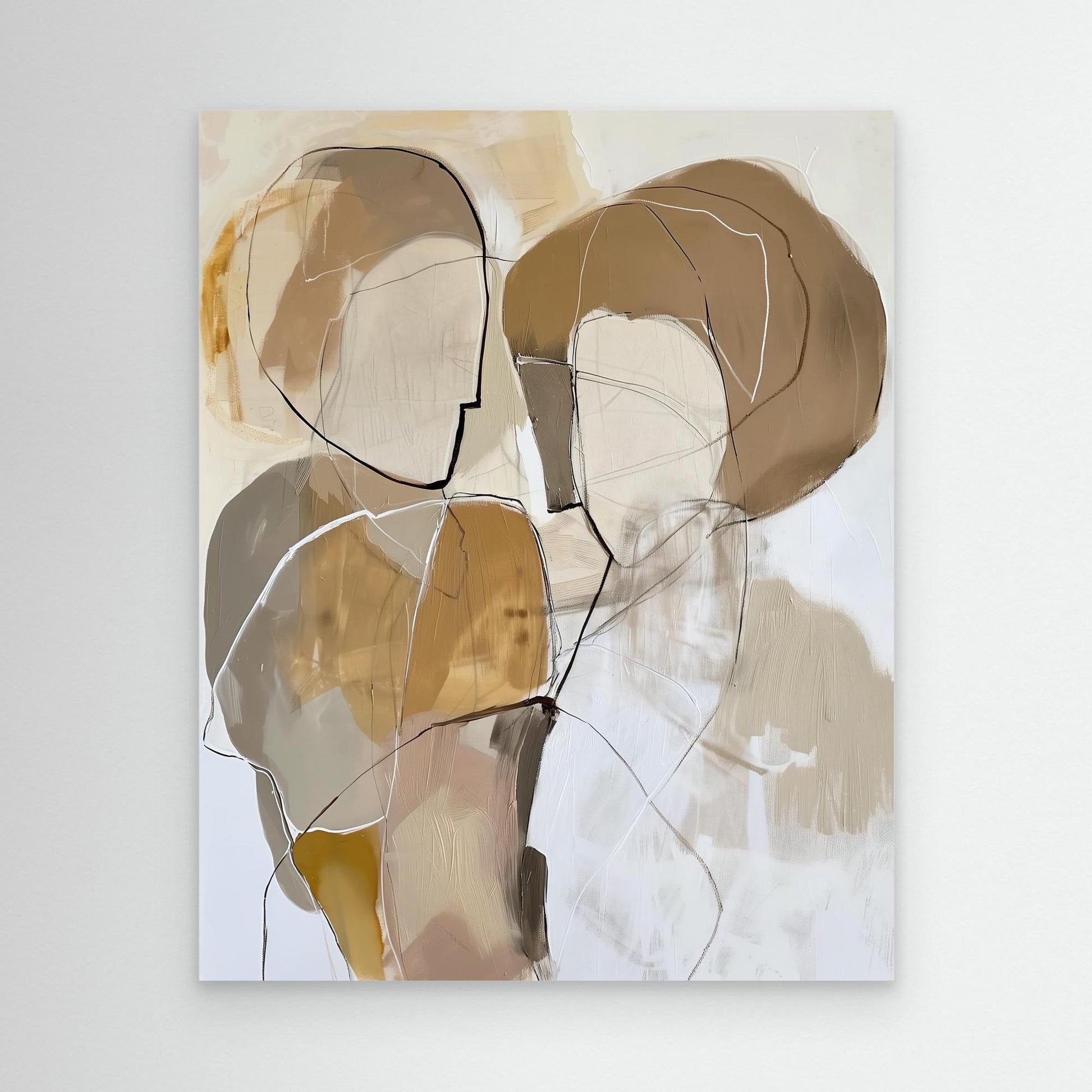 No Face, All Feeling | Minimalist Emotion Framed Wall Canvas