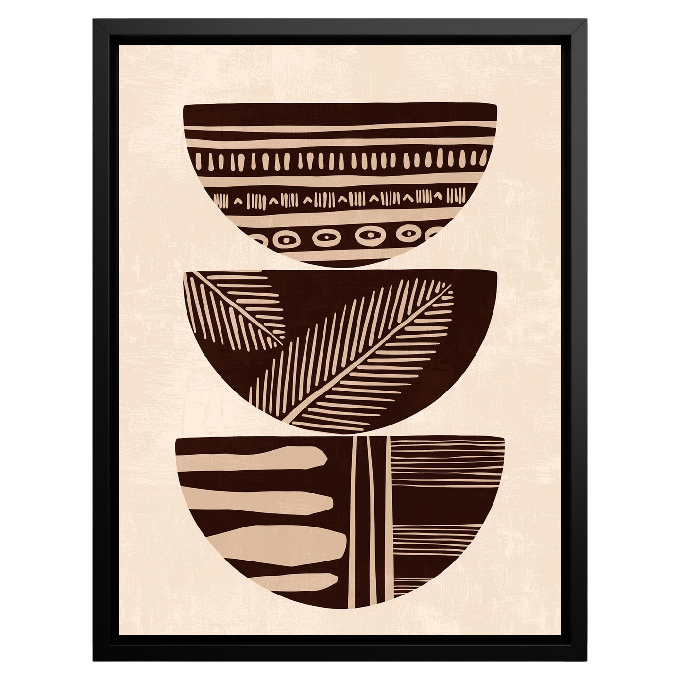 Patterned Harmony – Framed Canvas Wall Art