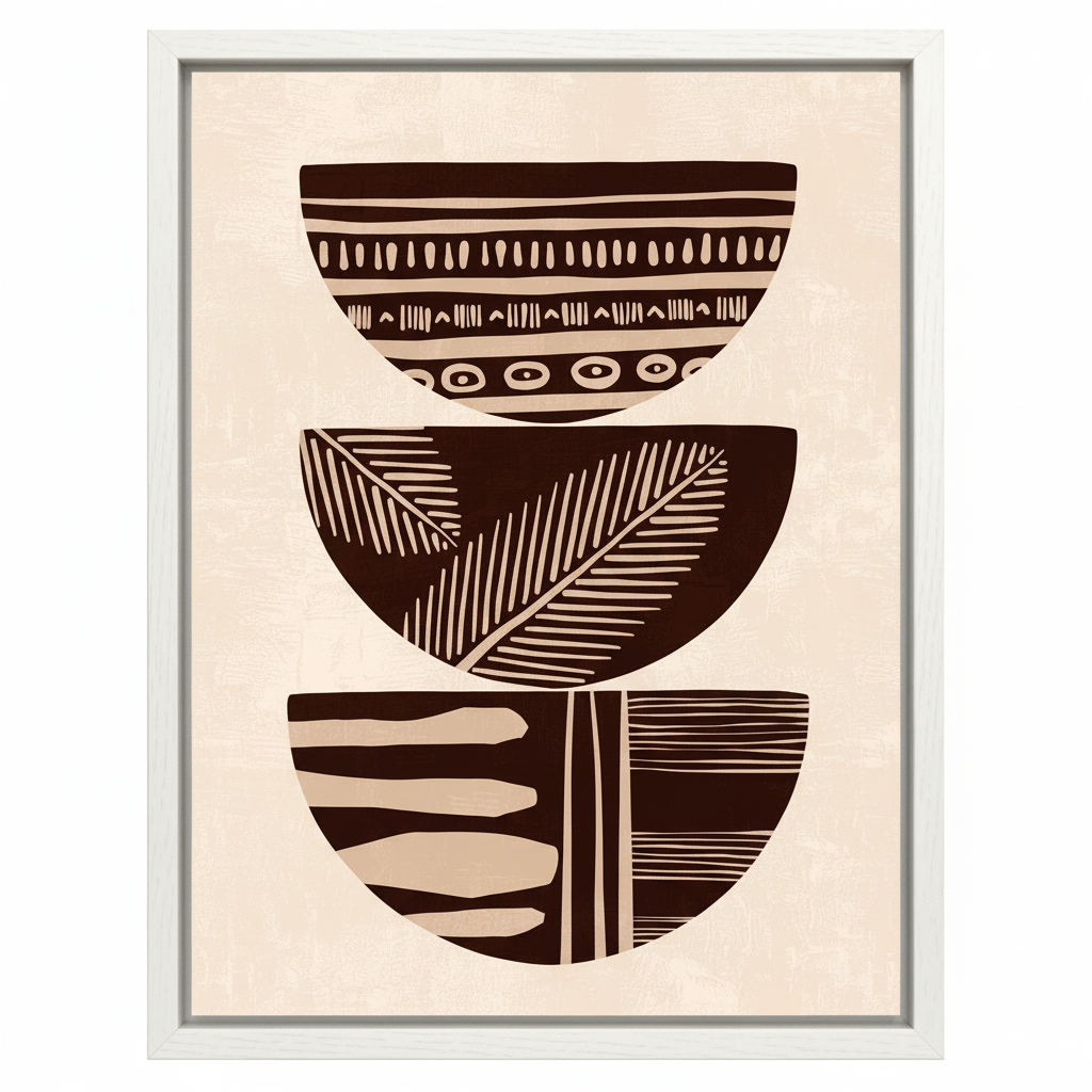 Patterned Harmony – Framed Canvas Wall Art