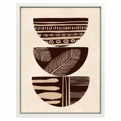 Patterned Harmony – Framed Canvas Wall Art