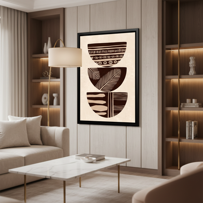Patterned Harmony – Framed Canvas Wall Art
