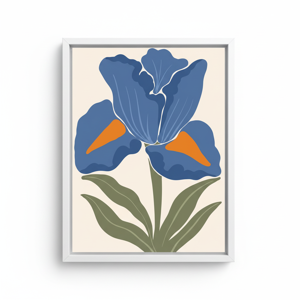 Blue Iris Delight – Digital Canvas Art Prints