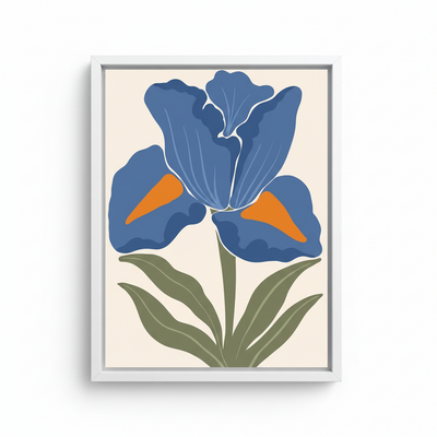 Blue Iris Delight – Digital Canvas Art Prints