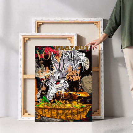 Luxury Bunny Pop Art Canvas