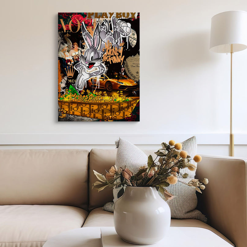 Luxury Bunny Pop Art Canvas