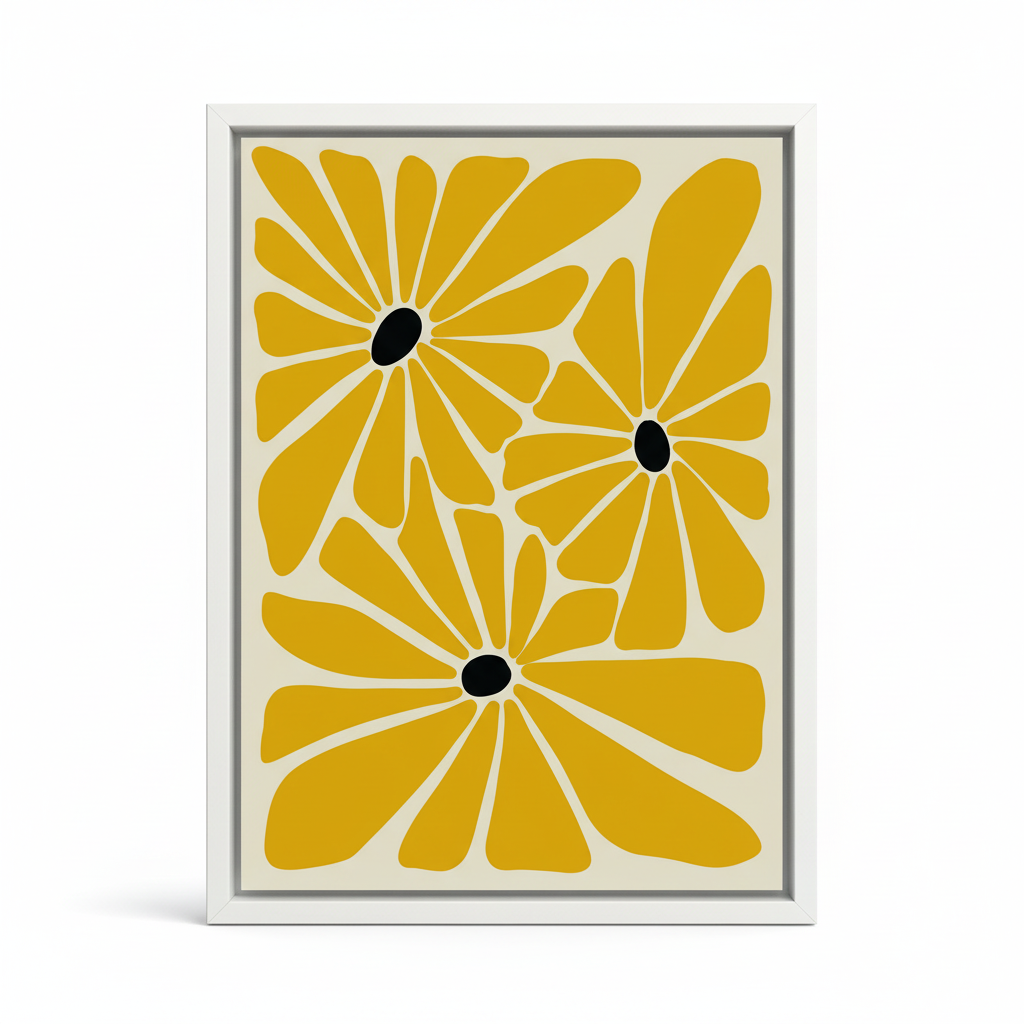 Golden Elegance – Framed Canvas Wall Art