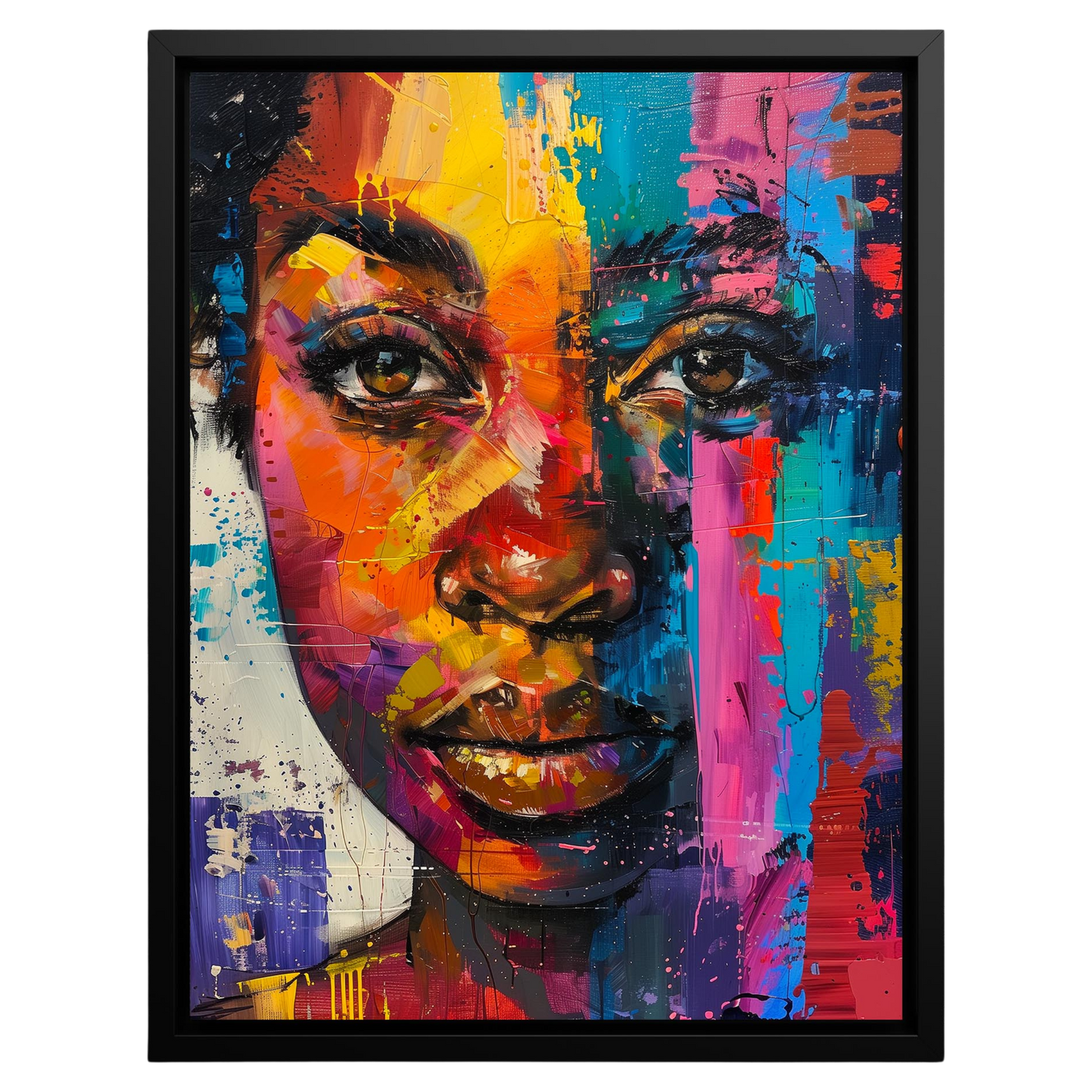 Vibrant Embrace – Framed Canvas Wall Art