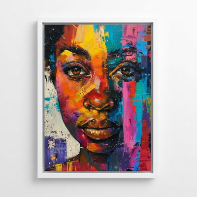 Vibrant Embrace – Framed Canvas Wall Art