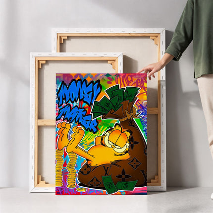 Money Master Garfield Pop Art Canvas
