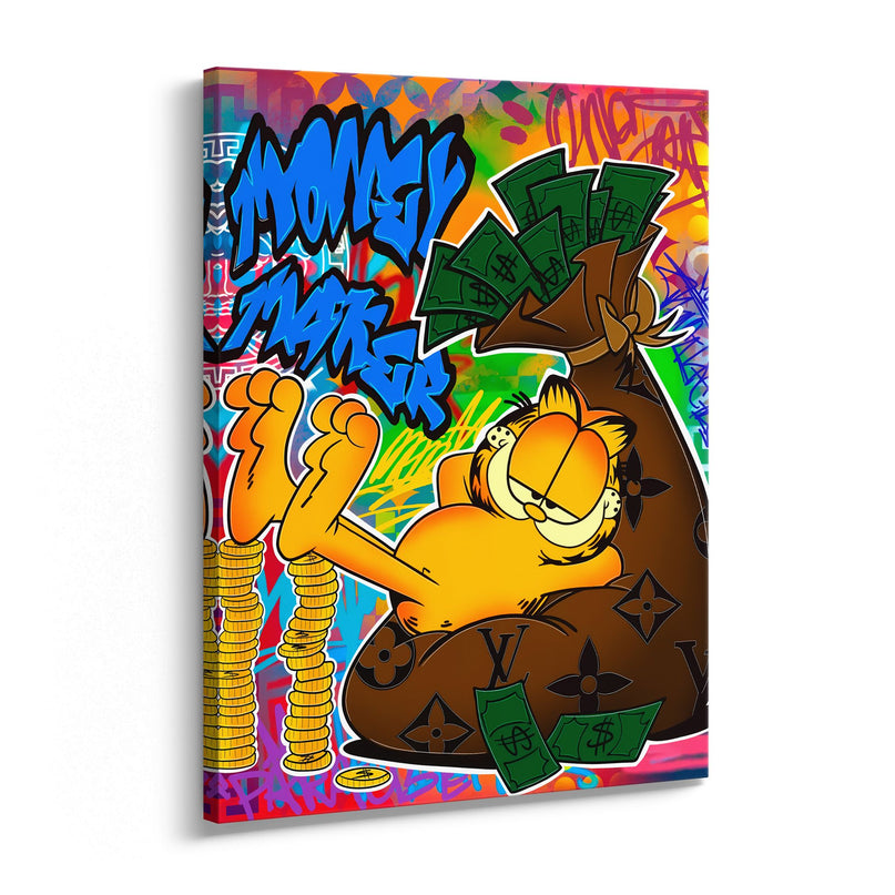 Money Master Garfield Pop Art Canvas