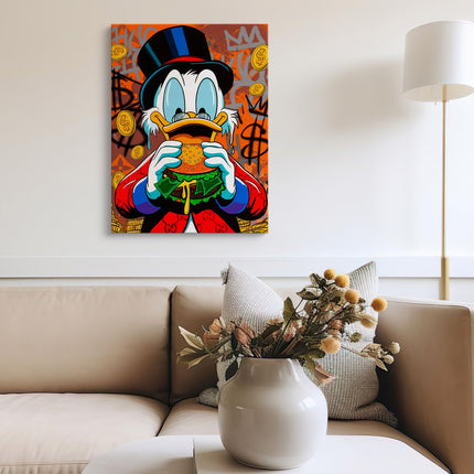 Money Duck Burger Pop Art Canvas