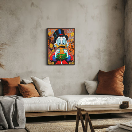Money Duck Burger Pop Art Canvas