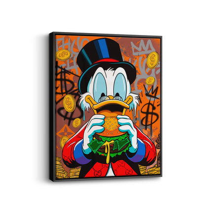 Money Duck Burger Pop Art Canvas