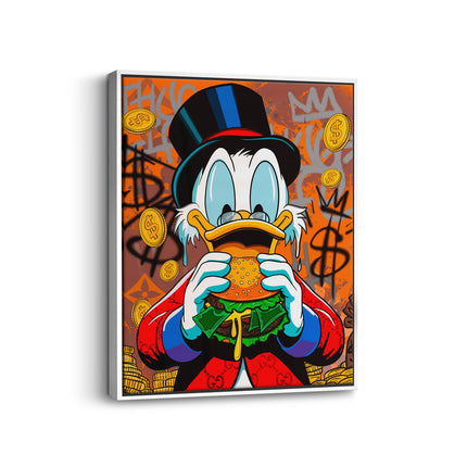 Money Duck Burger Pop Art Canvas