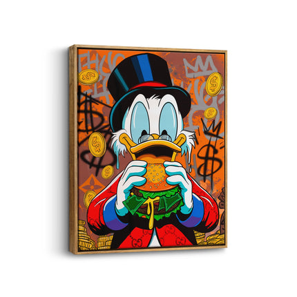 Money Duck Burger Pop Art Canvas