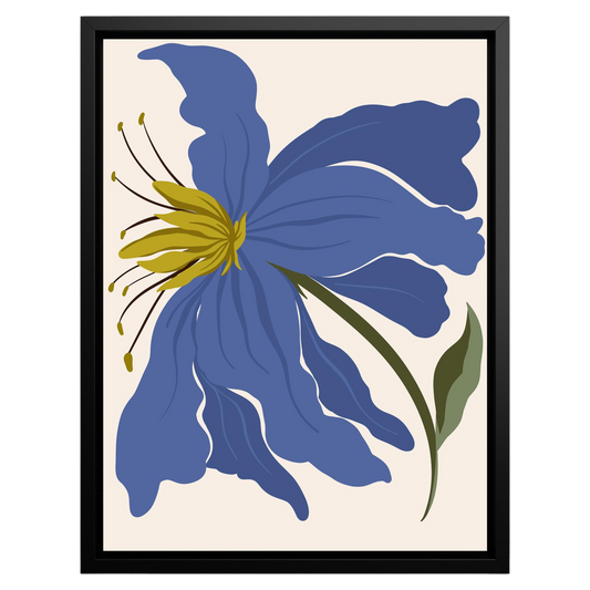 Bold Blue Petal – Framed Wall Art