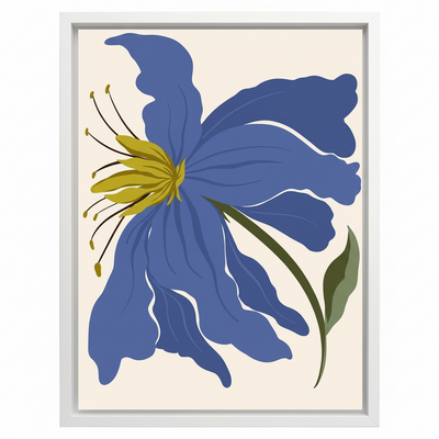 Bold Blue Petal – Framed Wall Art