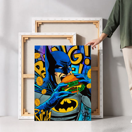 Batman Burger Pop Art Canvas