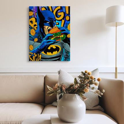 Batman Burger Pop Art Canvas