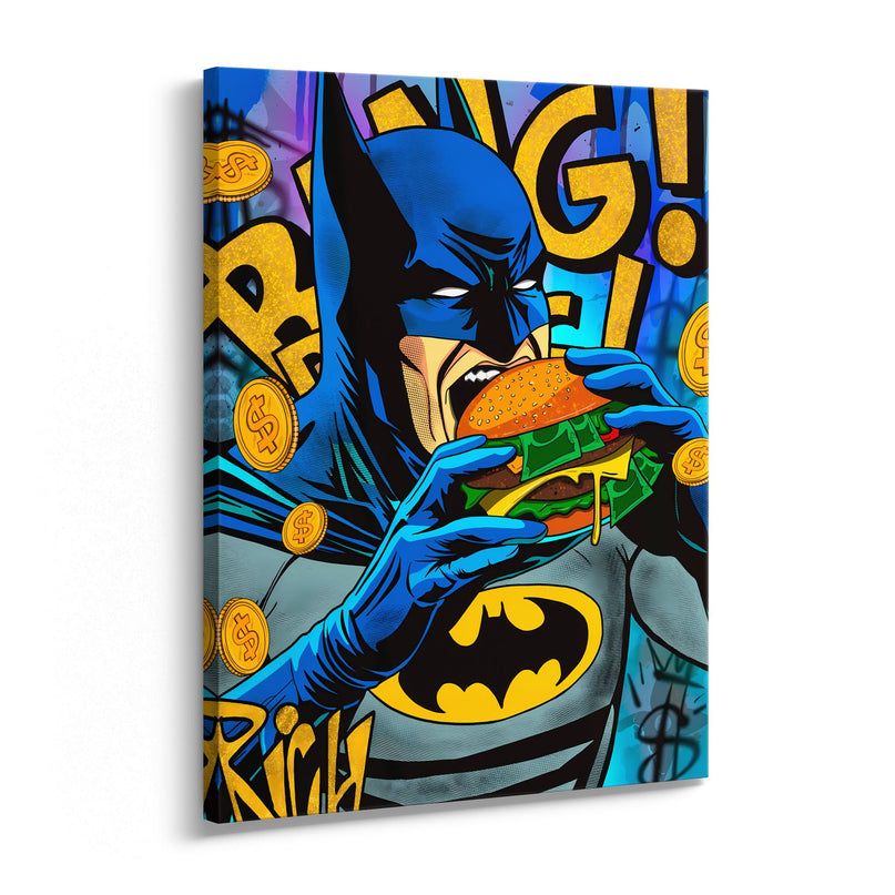 Batman Burger Pop Art Canvas