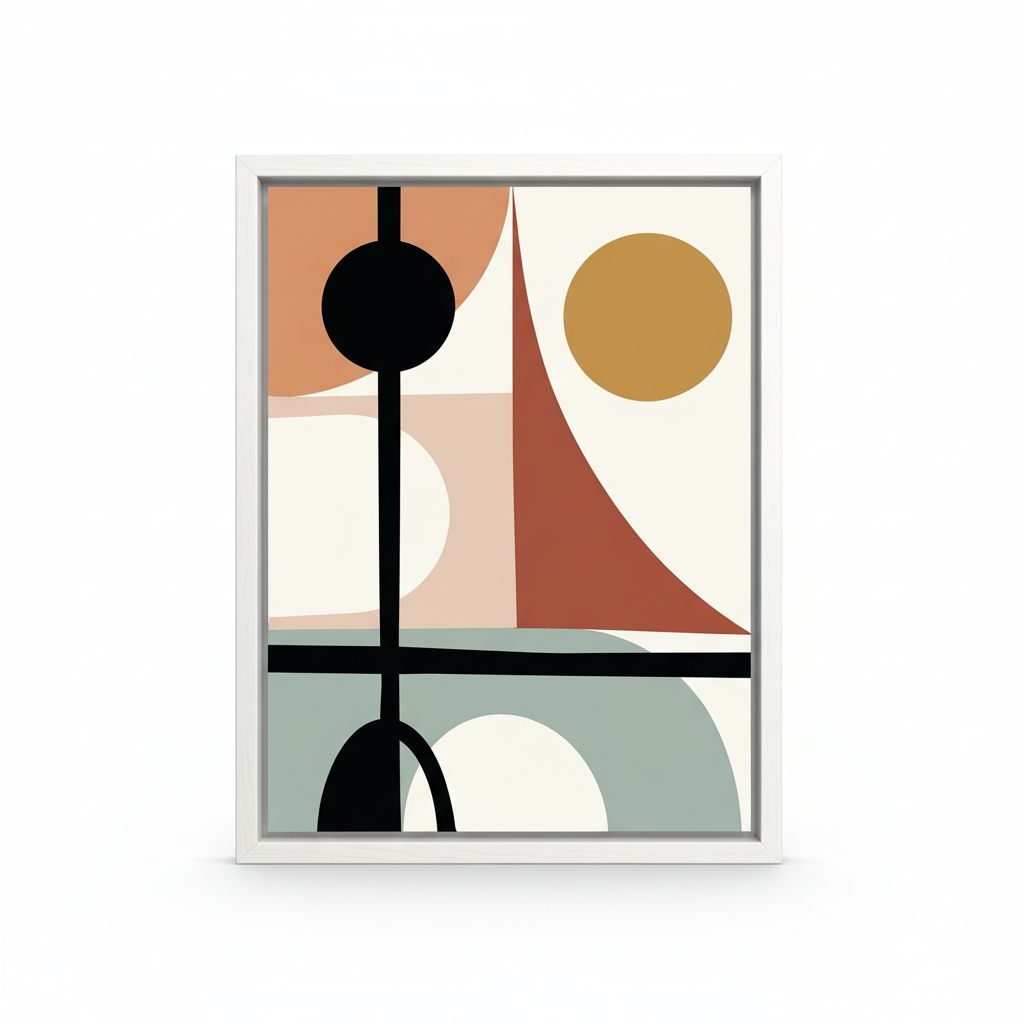 Geometric Delight – Framed Canvas Wall Art