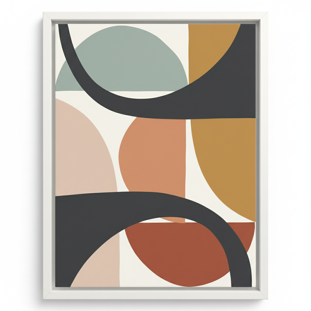 Curvy Harmony – Framed Canvas Wall Art
