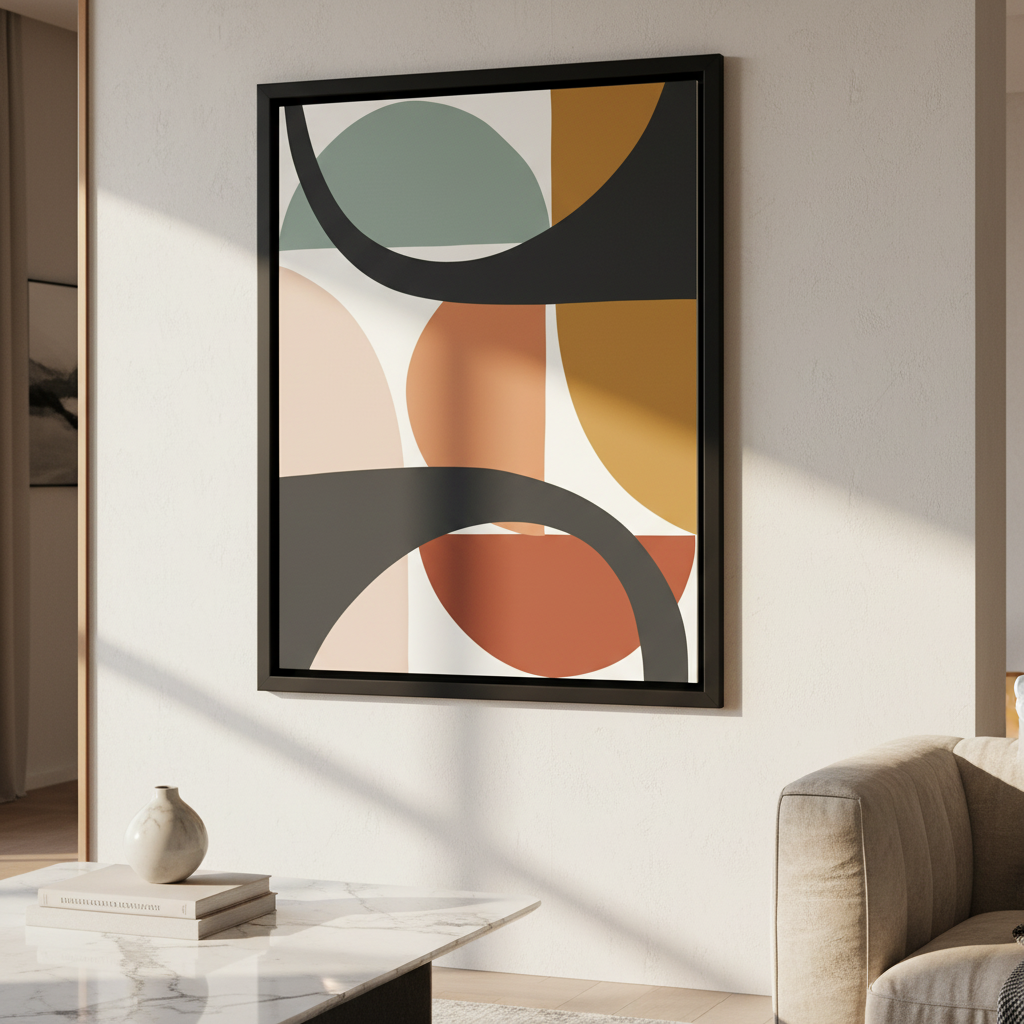 Curvy Harmony – Framed Canvas Wall Art