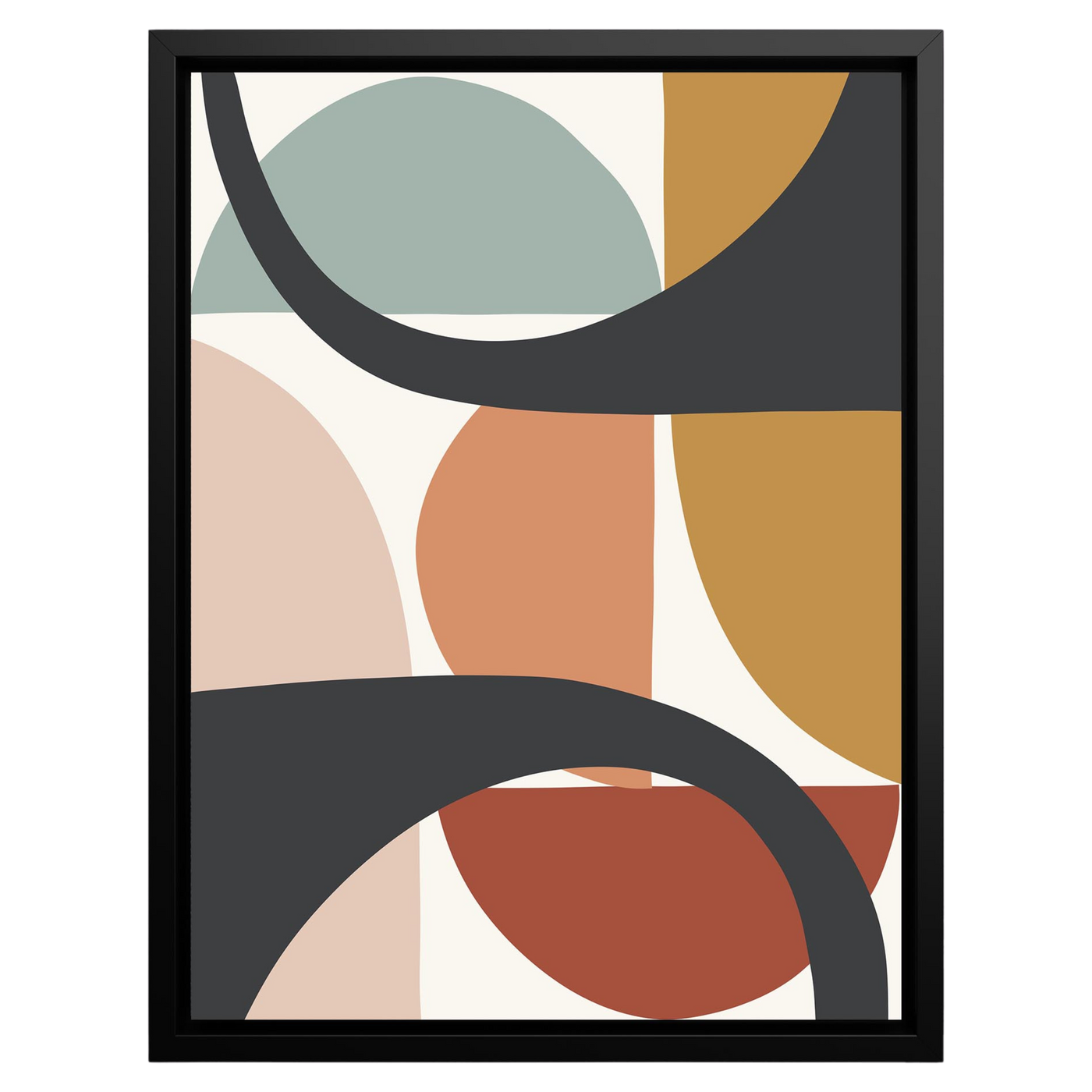 Curvy Harmony – Framed Canvas Wall Art