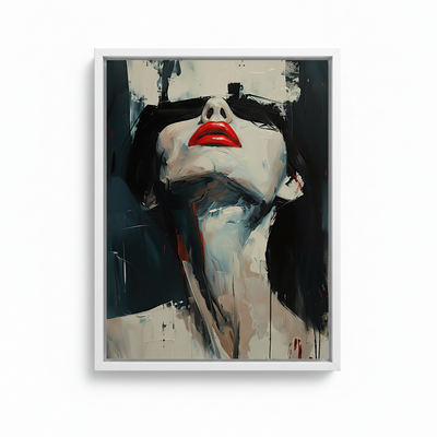 Crimson Reverie | Bold Elegance in Motion Framed Wall Canvas