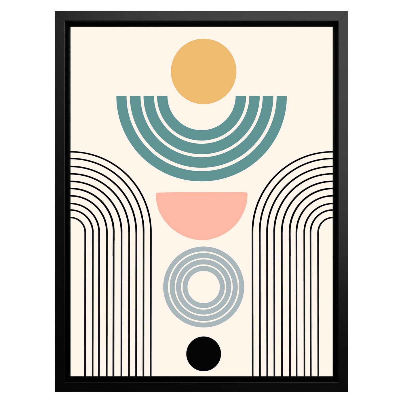 Geo Joy – Framed Canvas Wall Art