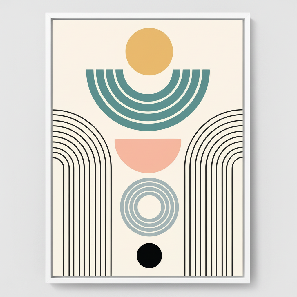 Geo Joy – Framed Canvas Wall Art