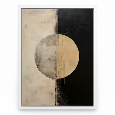 Cosmic Balance: Modern Canvas Framed Wall Art