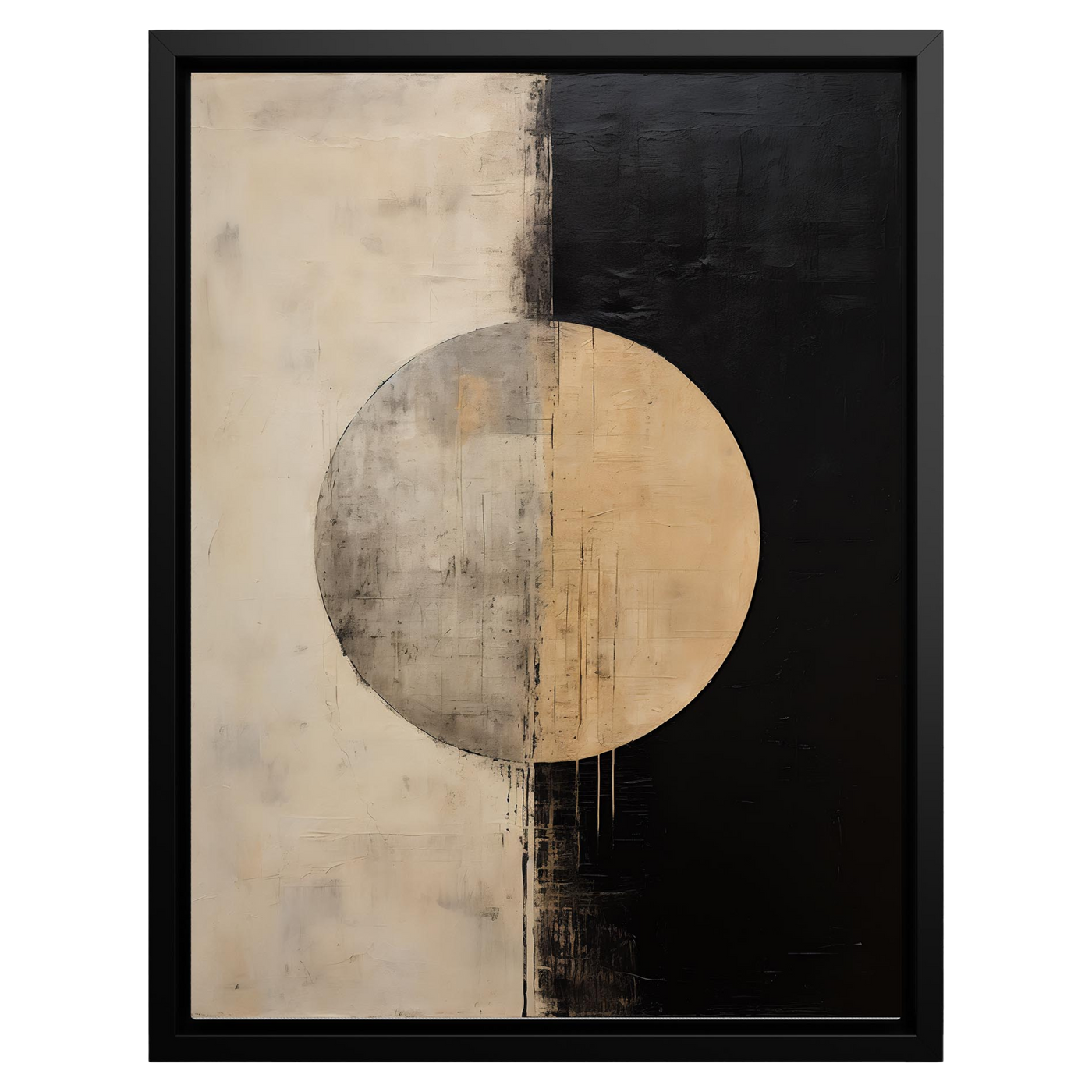 Cosmic Balance: Modern Canvas Framed Wall Art