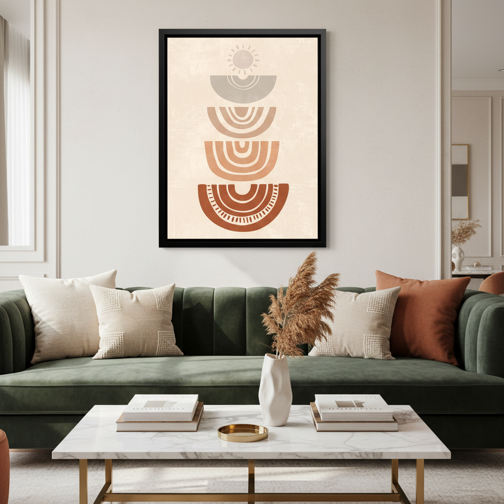 Ethereal Layers – Framed Canvas Wall Art