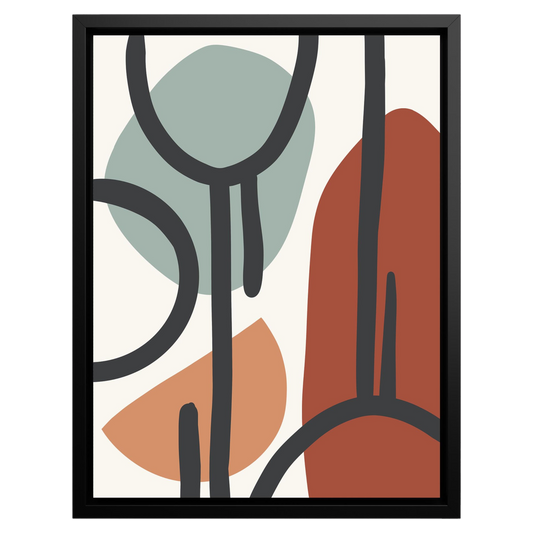 Abstract Whimsy – Framed Canvas Wall Art