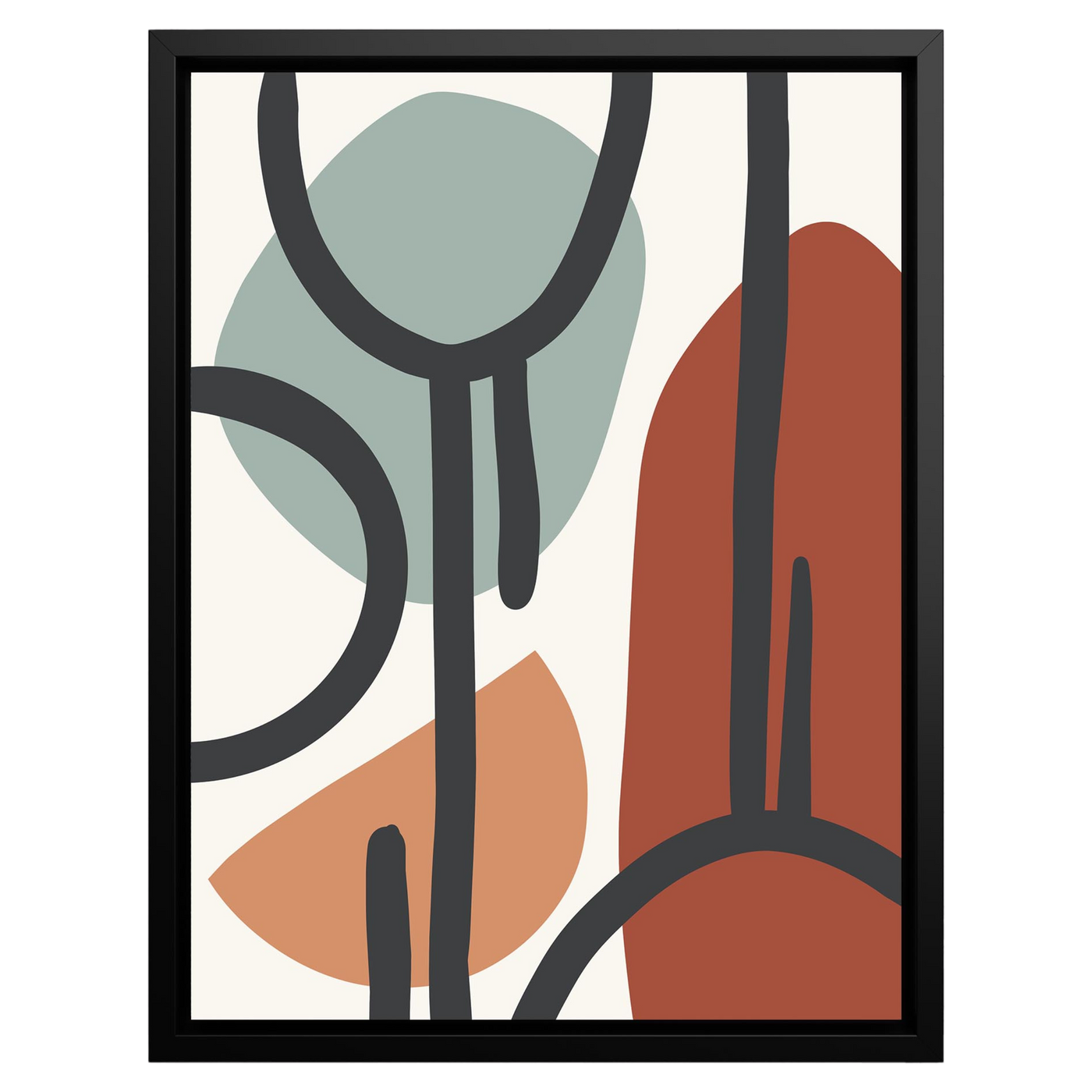 Abstract Whimsy – Framed Canvas Wall Art