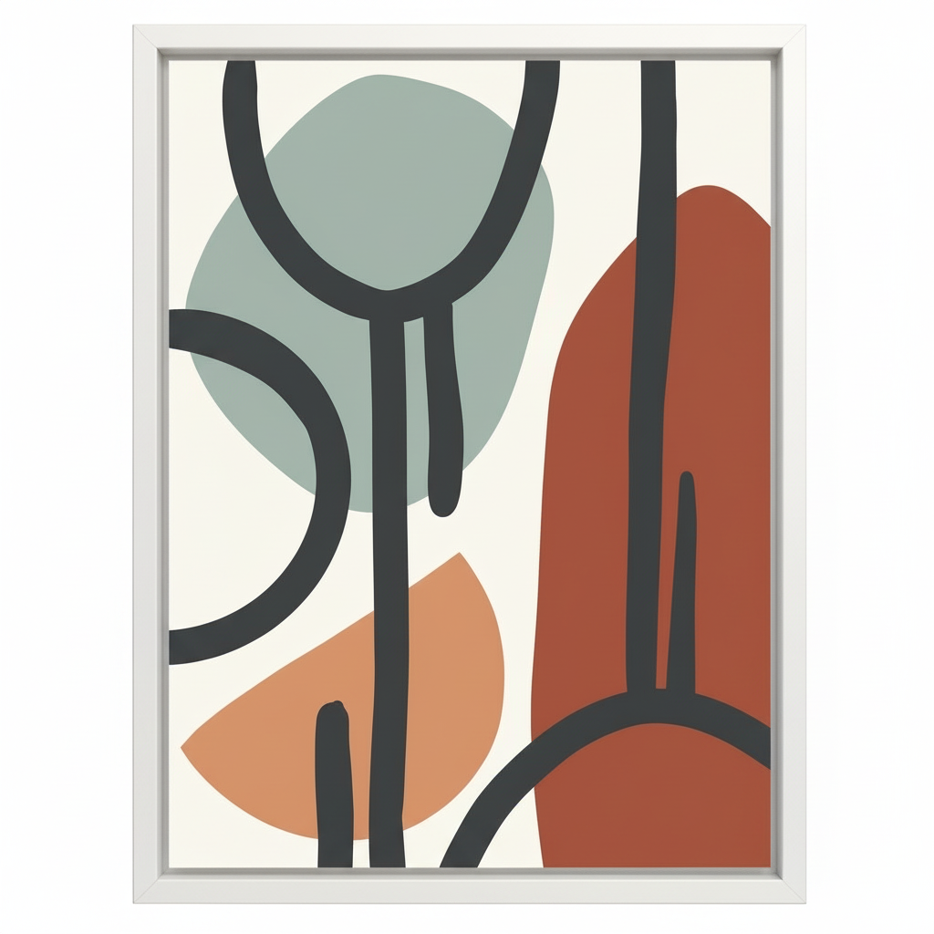 Abstract Whimsy – Framed Canvas Wall Art