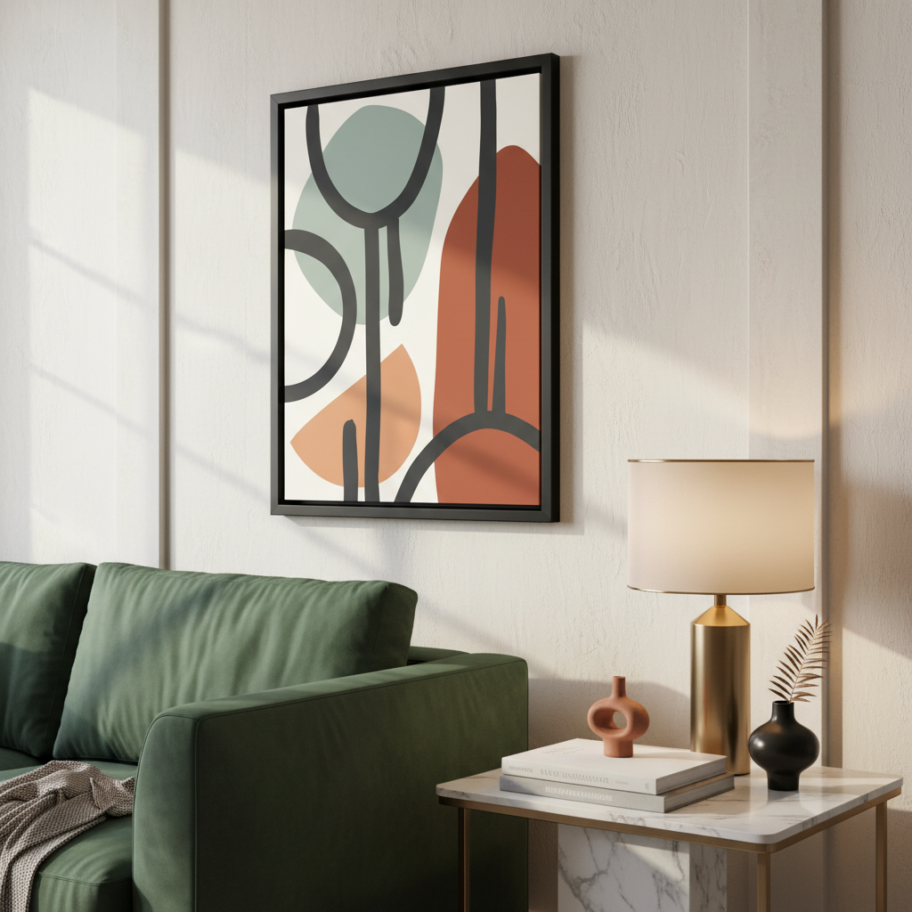 Abstract Whimsy – Framed Canvas Wall Art
