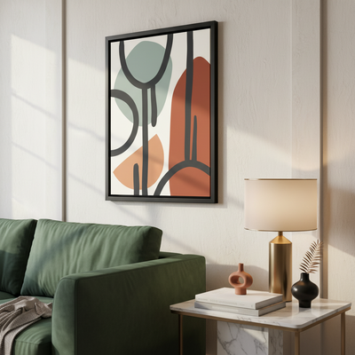 Abstract Whimsy – Framed Canvas Wall Art