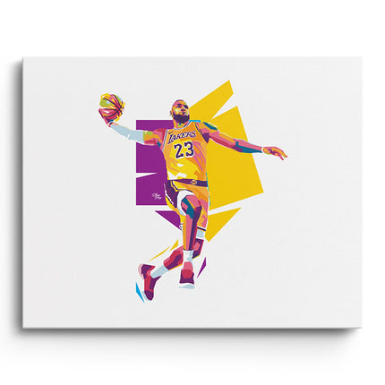 Geometric Flight Basketball Canvas