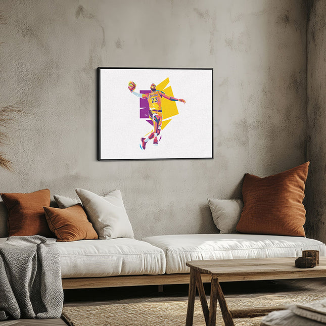Geometric Flight Basketball Canvas