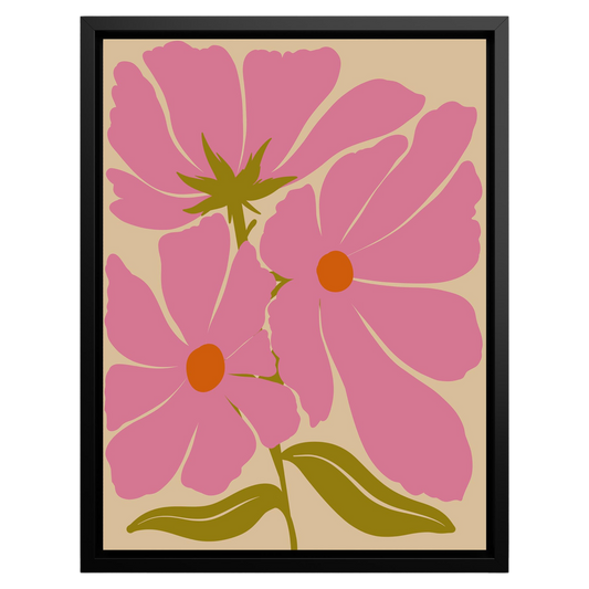 Blushing Blooms – Framed Canvas Wall Art