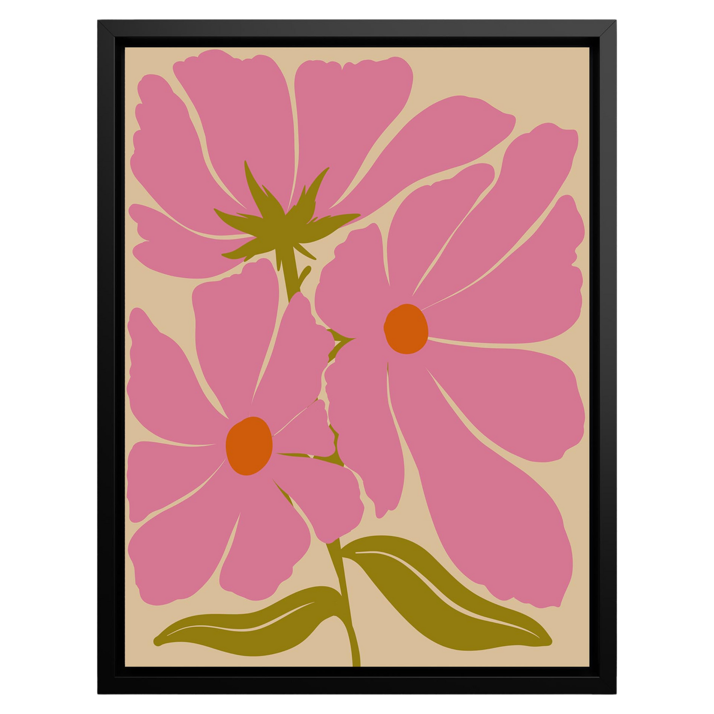 Blushing Blooms – Framed Canvas Wall Art