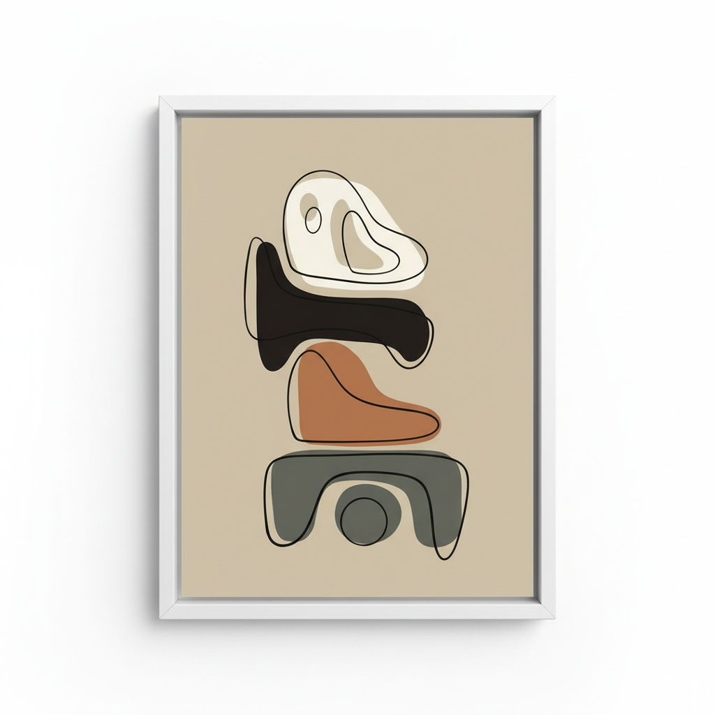 Abstract Forms – Framed Canvas Wall Art