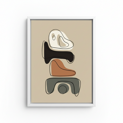 Abstract Forms – Framed Canvas Wall Art