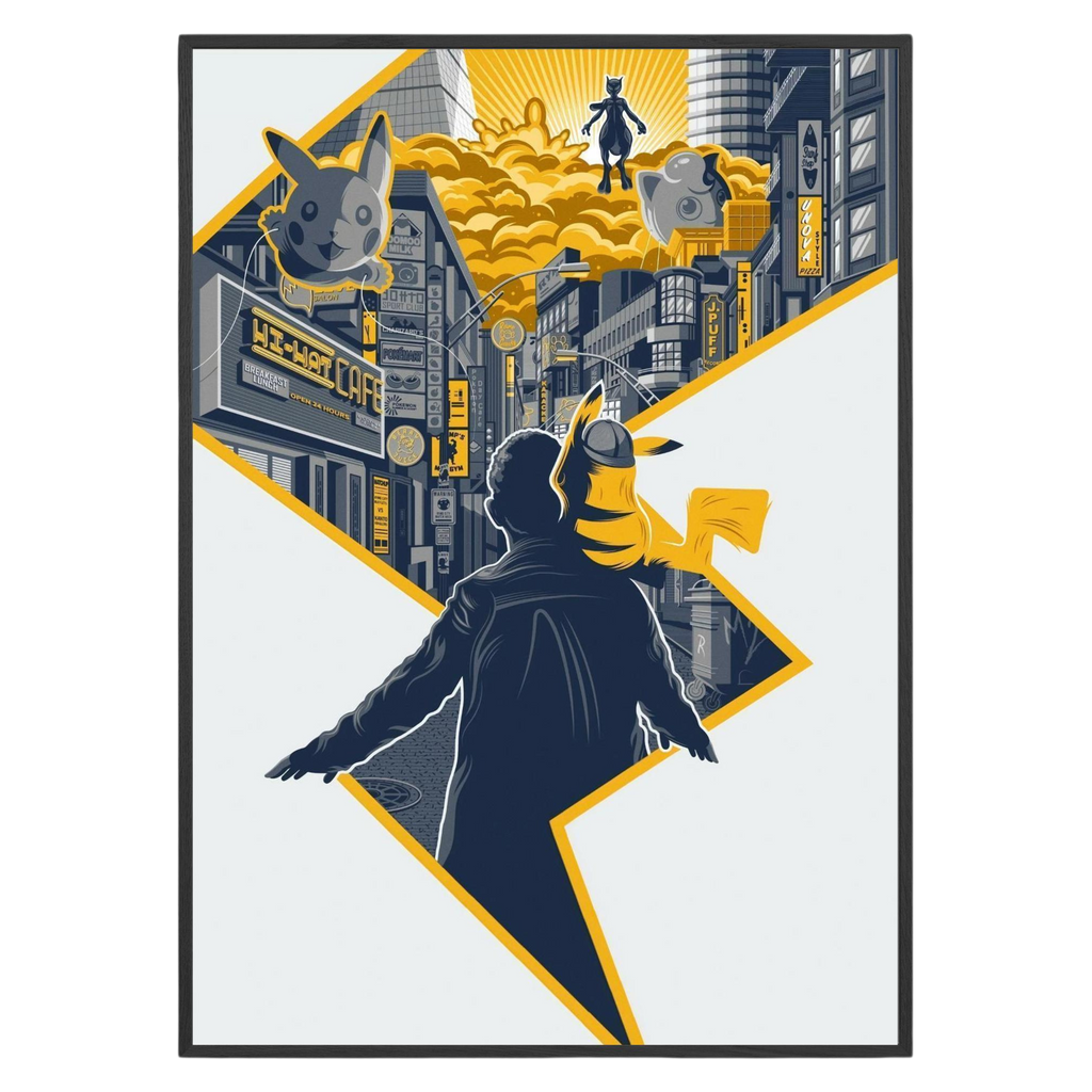 Mystical Pikachu Cityscape