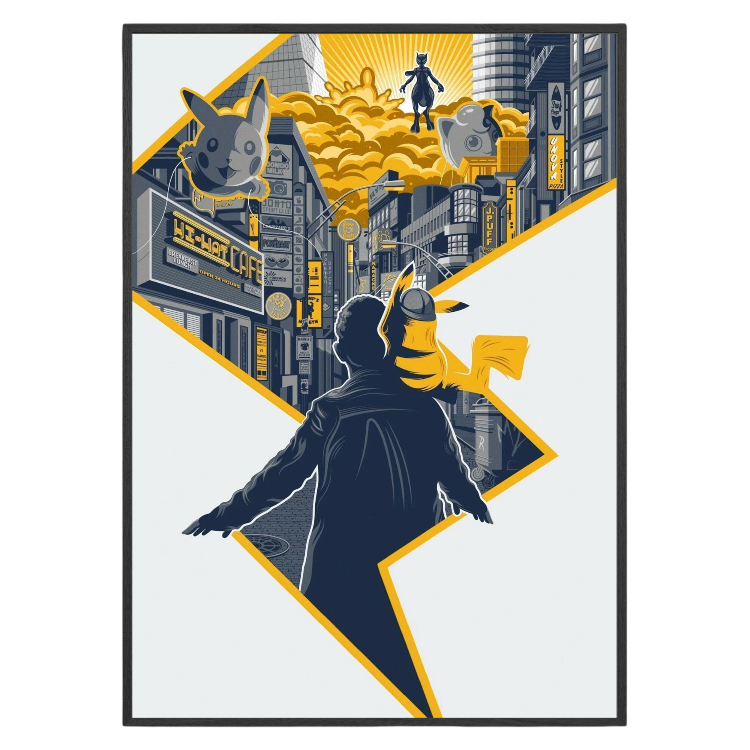 Mystical Pikachu Cityscape