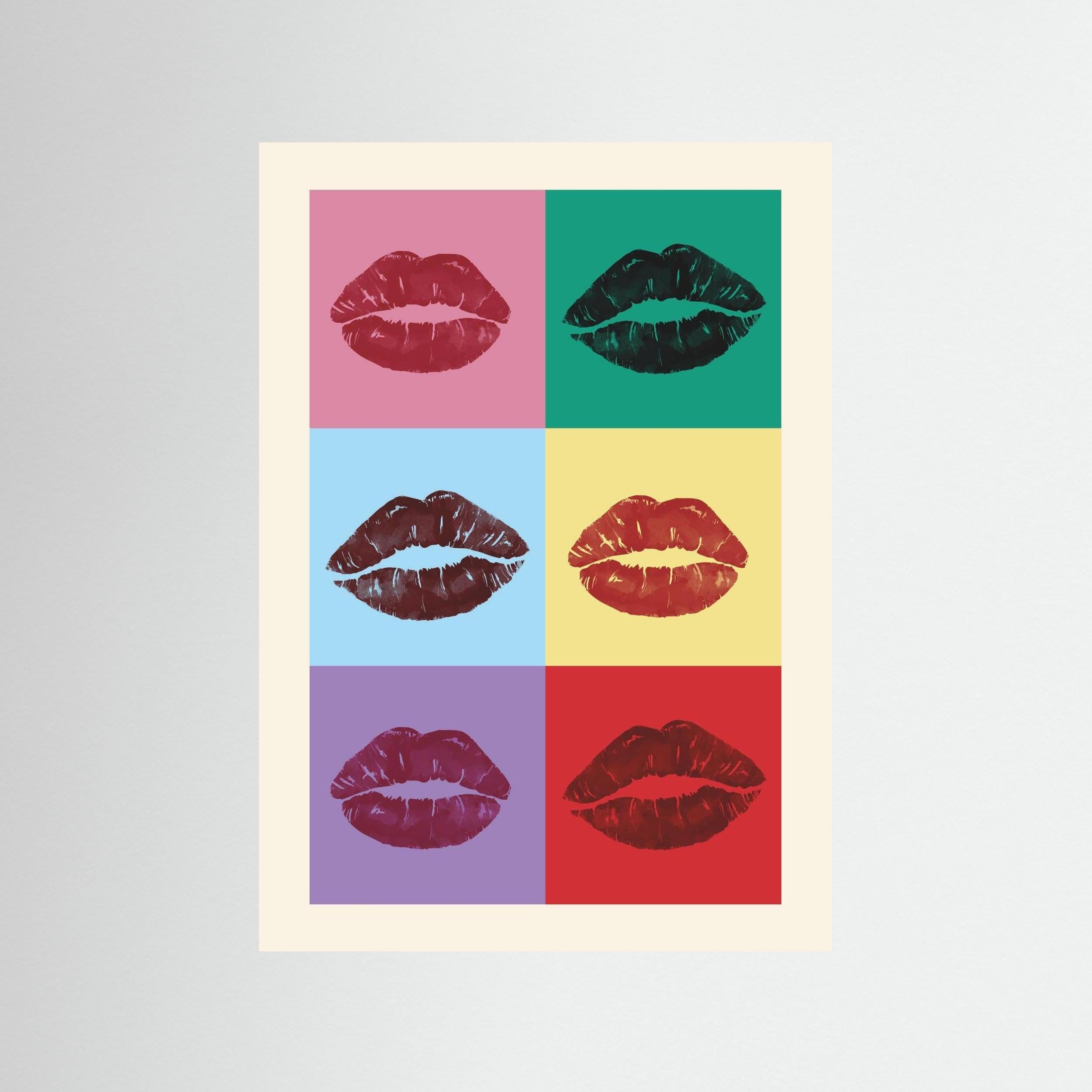 Pop Art Lips Grid