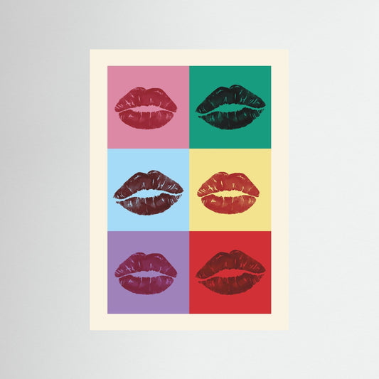 Pop Art Lips Grid