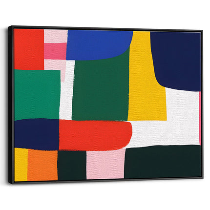 Bold Colour Block Geometry Abstract Canvas
